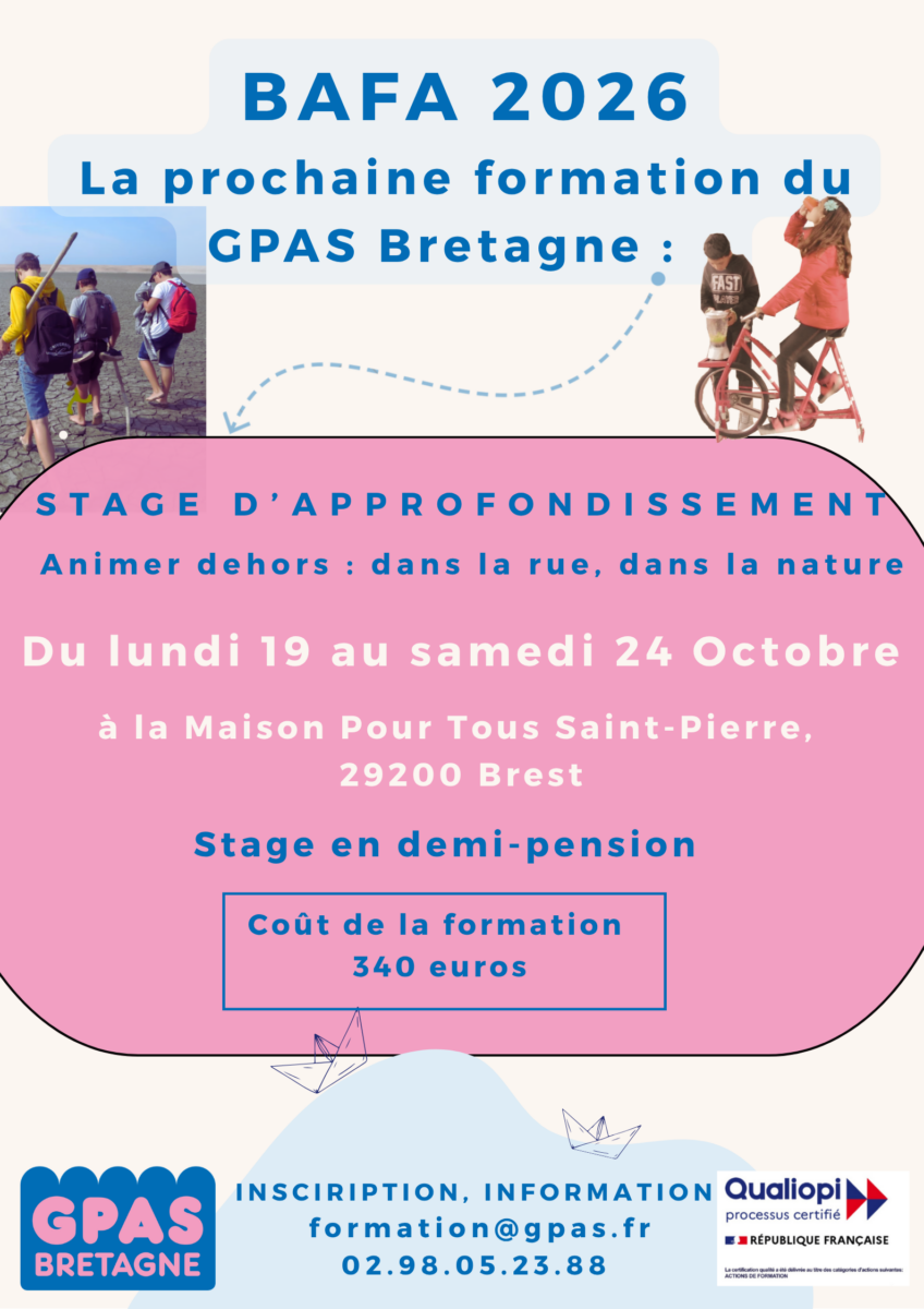 BREST BAFA approfondissement du 19 au 24 Octobre