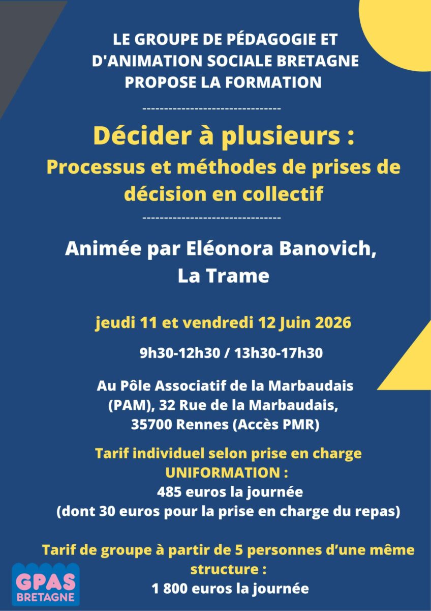 Formation « Prendre une décision à plusieurs »